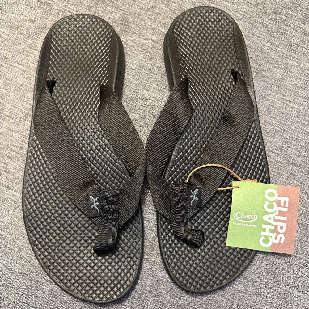 Chaco Women's Flip Flops Black Sandals Casual Comfort Walking Shoes